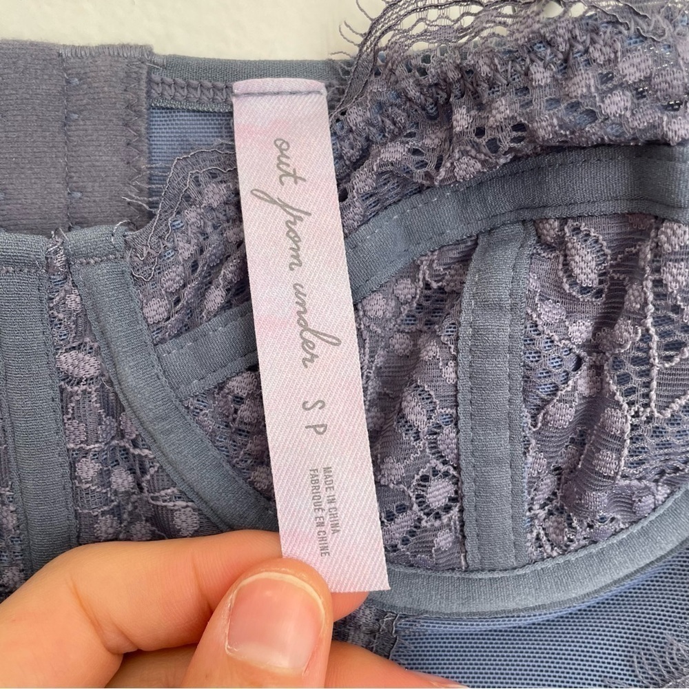 Urban outfitters coquette Corset fairy grunge lace blue lingerie ethereal small - Picture 6 of 13